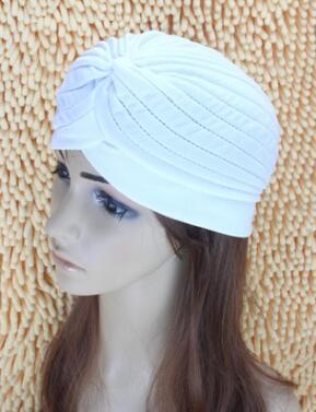 1pcs Women India Caps Retro Headband Hijab Muslim Turban All-match Solid Pleated Headwear Vintage Beanies Hat 2016 New Cheap Hot