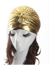 Load image into Gallery viewer, 1pcs Women India Caps Retro Headband Hijab Muslim Turban All-match Solid Pleated Headwear Vintage Beanies Hat 2016 New Cheap Hot