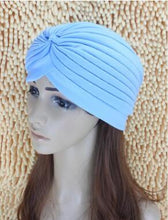 Load image into Gallery viewer, 1pcs Women India Caps Retro Headband Hijab Muslim Turban All-match Solid Pleated Headwear Vintage Beanies Hat 2016 New Cheap Hot
