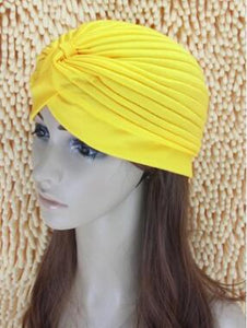 1pcs Women India Caps Retro Headband Hijab Muslim Turban All-match Solid Pleated Headwear Vintage Beanies Hat 2016 New Cheap Hot