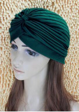 Load image into Gallery viewer, 1pcs Women India Caps Retro Headband Hijab Muslim Turban All-match Solid Pleated Headwear Vintage Beanies Hat 2016 New Cheap Hot