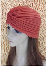 Load image into Gallery viewer, 1pcs Women India Caps Retro Headband Hijab Muslim Turban All-match Solid Pleated Headwear Vintage Beanies Hat 2016 New Cheap Hot
