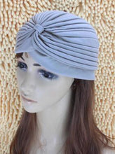 Load image into Gallery viewer, 1pcs Women India Caps Retro Headband Hijab Muslim Turban All-match Solid Pleated Headwear Vintage Beanies Hat 2016 New Cheap Hot
