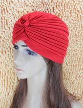 Load image into Gallery viewer, 1pcs Women India Caps Retro Headband Hijab Muslim Turban All-match Solid Pleated Headwear Vintage Beanies Hat 2016 New Cheap Hot