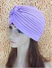 Load image into Gallery viewer, 1pcs Women India Caps Retro Headband Hijab Muslim Turban All-match Solid Pleated Headwear Vintage Beanies Hat 2016 New Cheap Hot