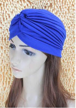 Load image into Gallery viewer, 1pcs Women India Caps Retro Headband Hijab Muslim Turban All-match Solid Pleated Headwear Vintage Beanies Hat 2016 New Cheap Hot