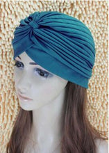 Load image into Gallery viewer, 1pcs Women India Caps Retro Headband Hijab Muslim Turban All-match Solid Pleated Headwear Vintage Beanies Hat 2016 New Cheap Hot