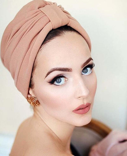 New women luxury bow Turban Hat Stylish Chemo cap detachable bowknot