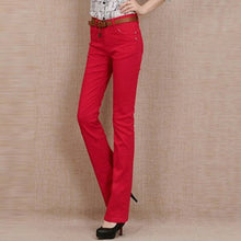 Load image into Gallery viewer, 2017 autumn new candy color Women Jeans Long stretch Slim Fit jeans straight lager Size Sexy Fashion Casual Lady trousers Z2401
