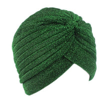 Load image into Gallery viewer, Aproms Women Bling Silver Gold Knot Twist Turban Headbands Cap Autumn Winter Warm Headwear Casual Streetwear Female Indian Hats