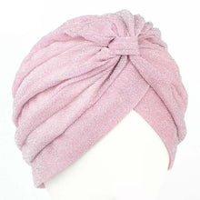 Load image into Gallery viewer, Aproms Women Bling Silver Gold Knot Twist Turban Headbands Cap Autumn Winter Warm Headwear Casual Streetwear Female Indian Hats