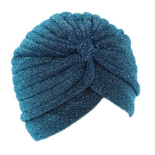 Load image into Gallery viewer, Aproms Women Bling Silver Gold Knot Twist Turban Headbands Cap Autumn Winter Warm Headwear Casual Streetwear Female Indian Hats