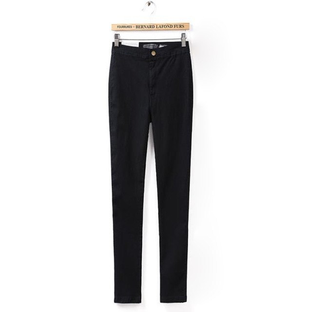 Women's jeans Slim tight thin and high elastic waist jeans feet jeans with high waist Retro autumn and winter Tight pants XL