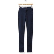 Load image into Gallery viewer, Women&#39;s jeans Slim tight thin and high elastic waist jeans feet jeans with high waist Retro autumn and winter Tight pants XL