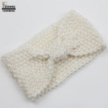 Load image into Gallery viewer, FEITONG 2017 hair accessories Fashion Winter Warm Women Bowtie Crochet Braided Knit Wool Hat Cap Headband For Women Hair Band