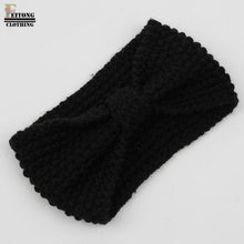 Load image into Gallery viewer, FEITONG 2017 hair accessories Fashion Winter Warm Women Bowtie Crochet Braided Knit Wool Hat Cap Headband For Women Hair Band