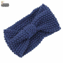 Load image into Gallery viewer, FEITONG 2017 hair accessories Fashion Winter Warm Women Bowtie Crochet Braided Knit Wool Hat Cap Headband For Women Hair Band