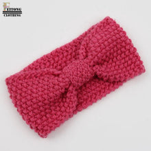 Load image into Gallery viewer, FEITONG 2017 hair accessories Fashion Winter Warm Women Bowtie Crochet Braided Knit Wool Hat Cap Headband For Women Hair Band