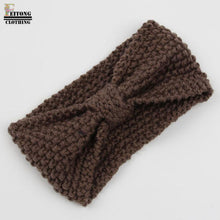 Load image into Gallery viewer, FEITONG 2017 hair accessories Fashion Winter Warm Women Bowtie Crochet Braided Knit Wool Hat Cap Headband For Women Hair Band