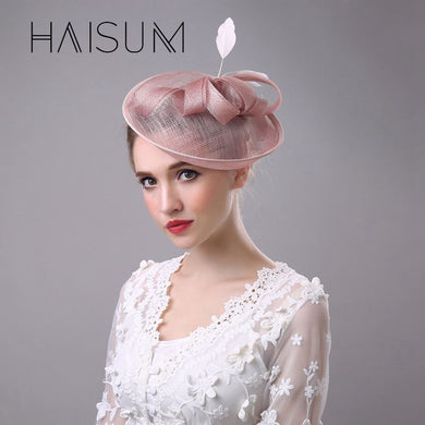 Haisum Top Fashion 2018 Vintage Women Fascinator Hat Flower Hairband Headwear Dress Derby Church Wedding Cocktail Feather Hn42