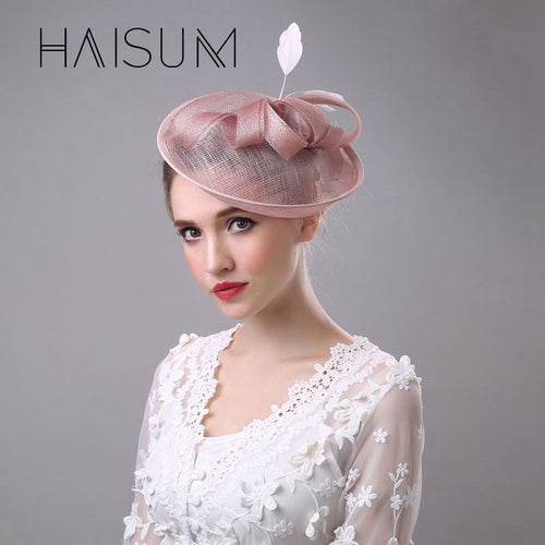 Haisum Top Fashion 2018 Vintage Women Fascinator Hat Flower Hairband Headwear Dress Derby Church Wedding Cocktail Feather Hn42