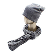 Load image into Gallery viewer, Geebro 2PCS Women&#39;s Beanies Hat and Scarf Winter Casual Warm Velvet Scarf For Women Ladies 100% Polyester Scarves and Hats DQ090