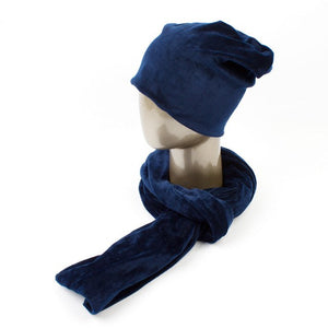 Geebro 2PCS Women's Beanies Hat and Scarf Winter Casual Warm Velvet Scarf For Women Ladies 100% Polyester Scarves and Hats DQ090