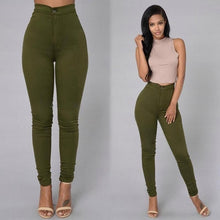 Load image into Gallery viewer, NEW Solid Wash Skinny Jeans Woman High Waist winter Denim Pants Plus 2018 Push Up Trousers Bodycon warm Pencil Pants Female **