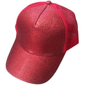 CC Glitter Ponytail Baseball Cap Dad Hat Snapback Messy Bun Trucker Hats Women Summer Casual Sun Sports Hip Hop Caps Adjustable
