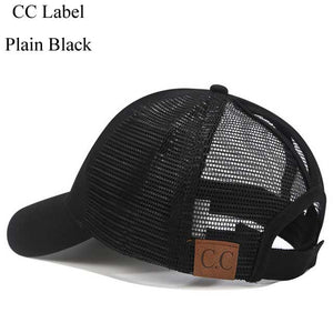 CC Glitter Ponytail Baseball Cap Dad Hat Snapback Messy Bun Trucker Hats Women Summer Casual Sun Sports Hip Hop Caps Adjustable