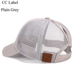 CC Glitter Ponytail Baseball Cap Dad Hat Snapback Messy Bun Trucker Hats Women Summer Casual Sun Sports Hip Hop Caps Adjustable