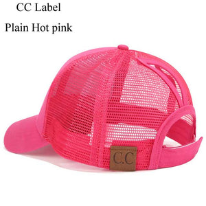 CC Glitter Ponytail Baseball Cap Dad Hat Snapback Messy Bun Trucker Hats Women Summer Casual Sun Sports Hip Hop Caps Adjustable