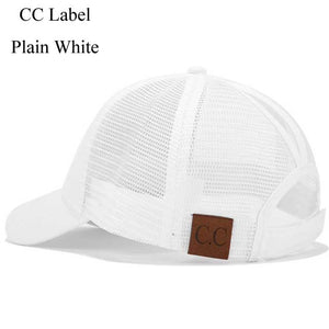 CC Glitter Ponytail Baseball Cap Dad Hat Snapback Messy Bun Trucker Hats Women Summer Casual Sun Sports Hip Hop Caps Adjustable