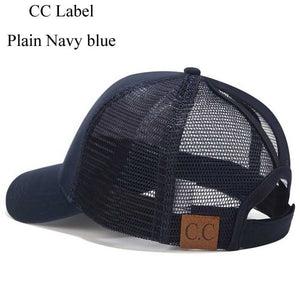 CC Glitter Ponytail Baseball Cap Dad Hat Snapback Messy Bun Trucker Hats Women Summer Casual Sun Sports Hip Hop Caps Adjustable