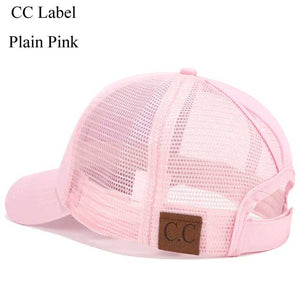 CC Glitter Ponytail Baseball Cap Dad Hat Snapback Messy Bun Trucker Hats Women Summer Casual Sun Sports Hip Hop Caps Adjustable