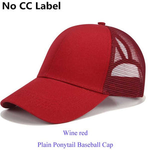CC Glitter Ponytail Baseball Cap Dad Hat Snapback Messy Bun Trucker Hats Women Summer Casual Sun Sports Hip Hop Caps Adjustable