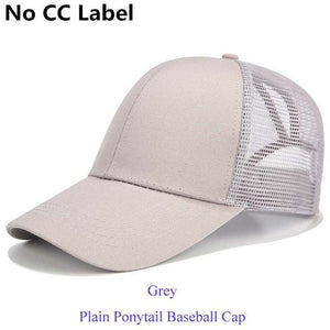 CC Glitter Ponytail Baseball Cap Dad Hat Snapback Messy Bun Trucker Hats Women Summer Casual Sun Sports Hip Hop Caps Adjustable