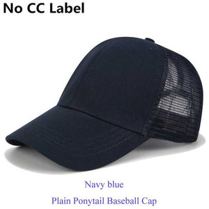 CC Glitter Ponytail Baseball Cap Dad Hat Snapback Messy Bun Trucker Hats Women Summer Casual Sun Sports Hip Hop Caps Adjustable