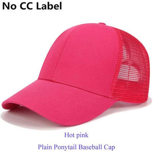 CC Glitter Ponytail Baseball Cap Dad Hat Snapback Messy Bun Trucker Hats Women Summer Casual Sun Sports Hip Hop Caps Adjustable