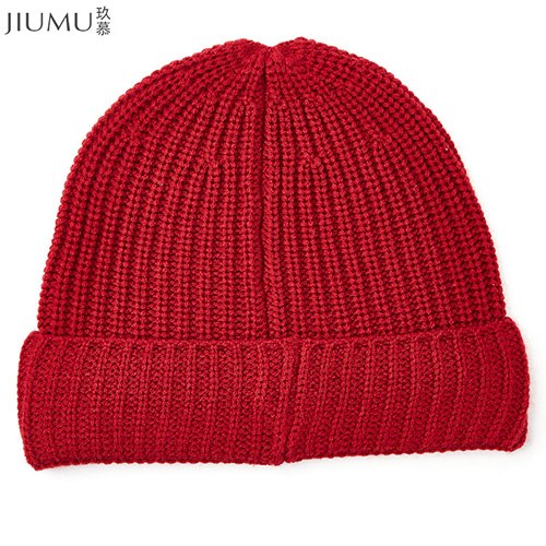 JIUMU Wool Women Beanie 2018 New Thick & Warm Winter Hat Brand Casual Women's Knitted Chunky Soft Skullies gorros mujer invierno