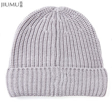 Load image into Gallery viewer, JIUMU Wool Women Beanie 2018 New Thick &amp; Warm Winter Hat Brand Casual Women&#39;s Knitted Chunky Soft Skullies gorros mujer invierno