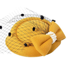 Load image into Gallery viewer, Vintage Women Fascinator Cambric Cocktail Hat Hairband Veiling Headband Lady Wedding Party Headdress Hair Accessoies